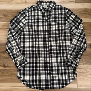 Black and White Plaid Men's Shirt